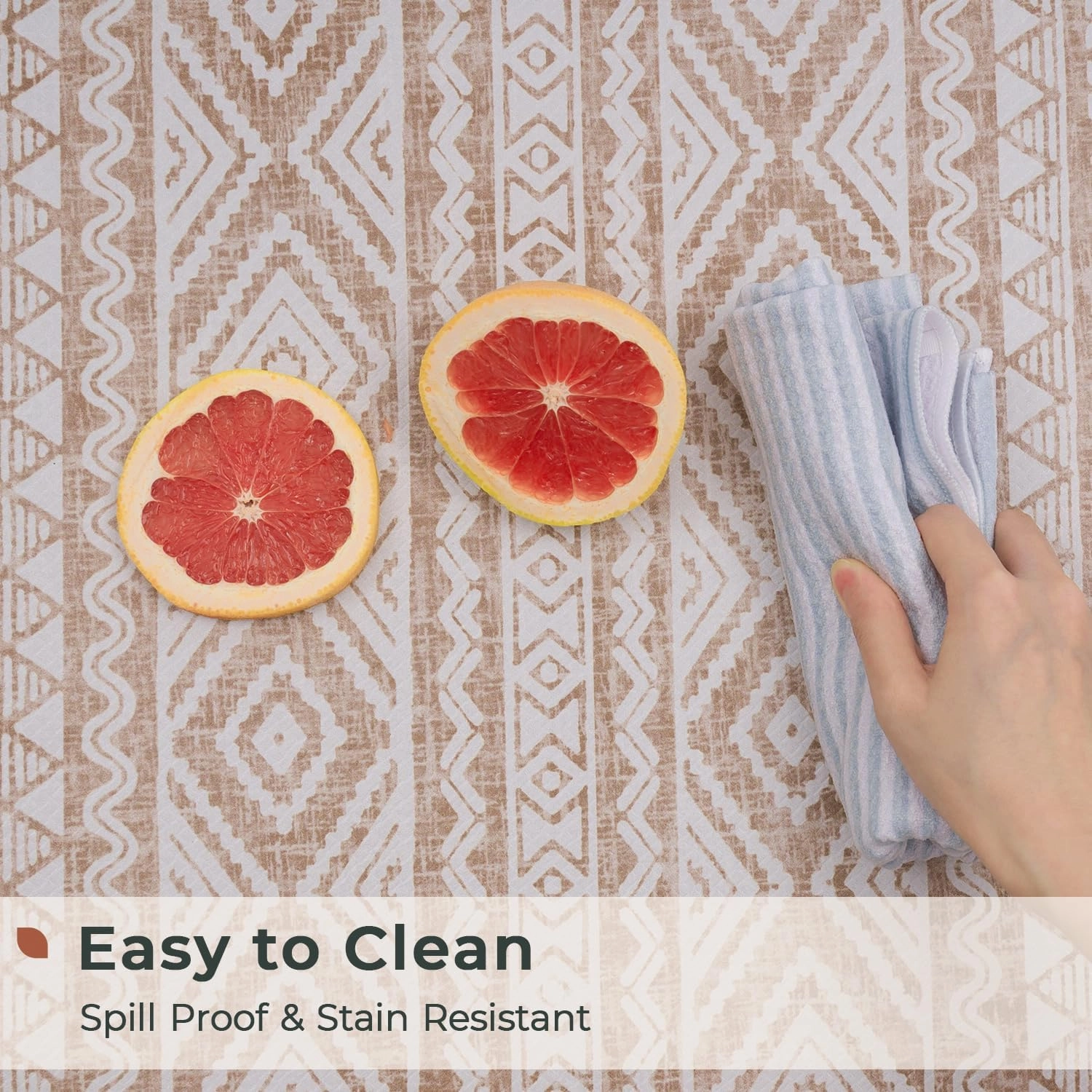 FRESHMINT Anti Fatigue Kitchen Mats for Floor 2 Piece Set, Waterproof & Non-Skid Boho Kitchen Rugs, Cushioned Kitchen Mat for Standing Washable Comfort Desk Kitchen Runners, 17x30 17x47