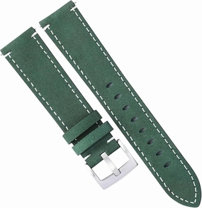 Frosted Skin Watchband Belt for Men Women Matte Leather Watch Straps Green Unisex Soft Watch Bracelet Accessories