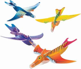 Fun Express Dinosaur Glider Toys - Set of 48 - Party Favor and Toys