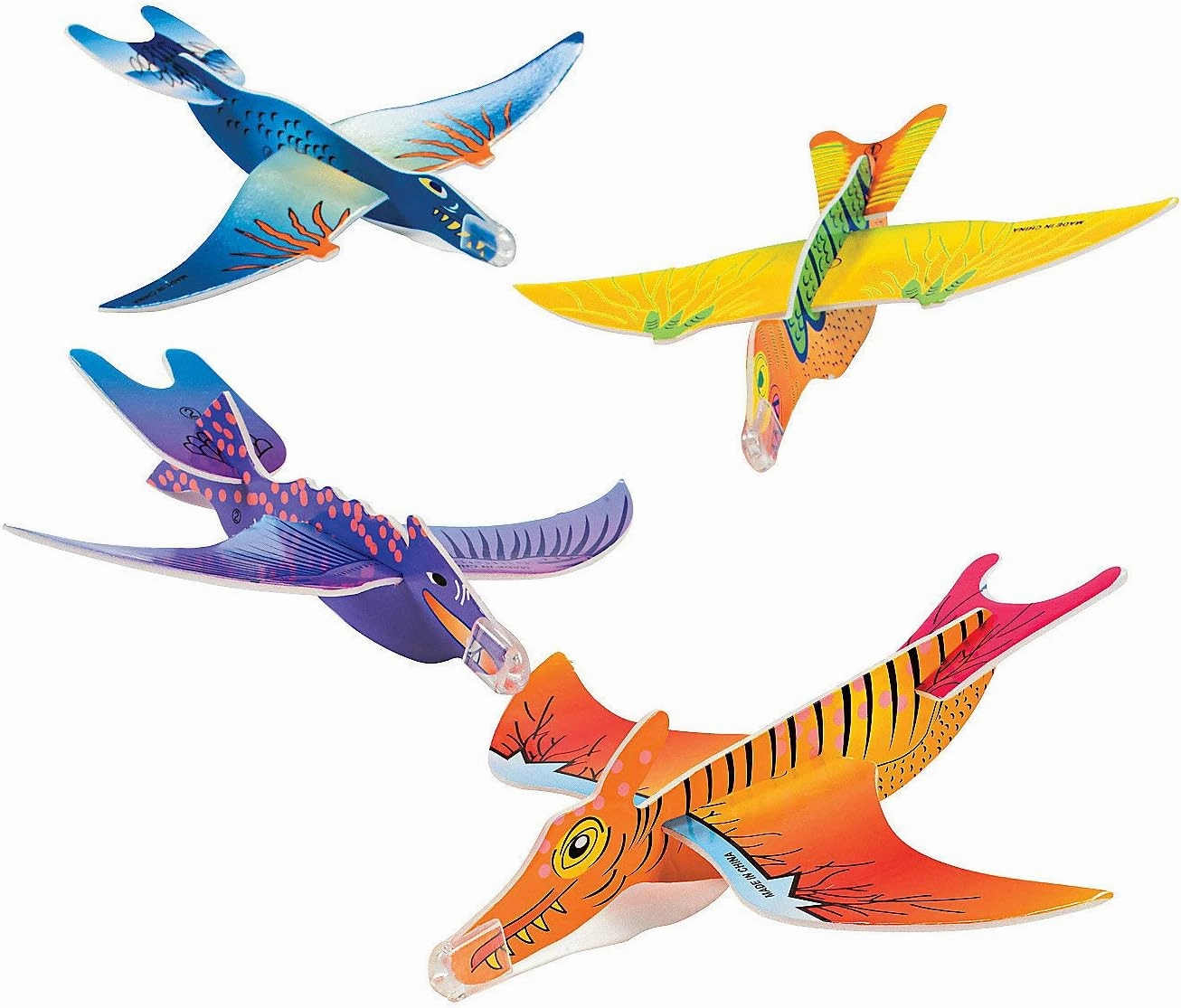 Fun Express Dinosaur Glider Toys - Set of 48 - Party Favor and Toys