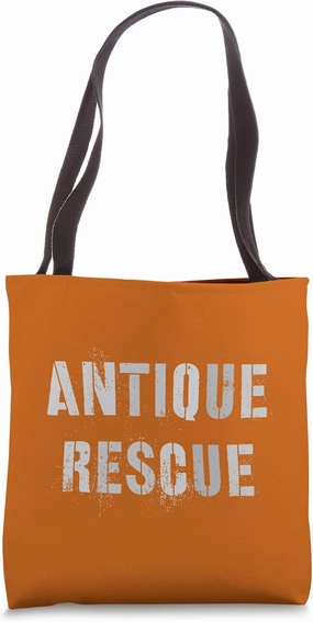 Funny Antiquarian ANTIQUE RESCUE Collect Vintage Antiquities Tote Bag