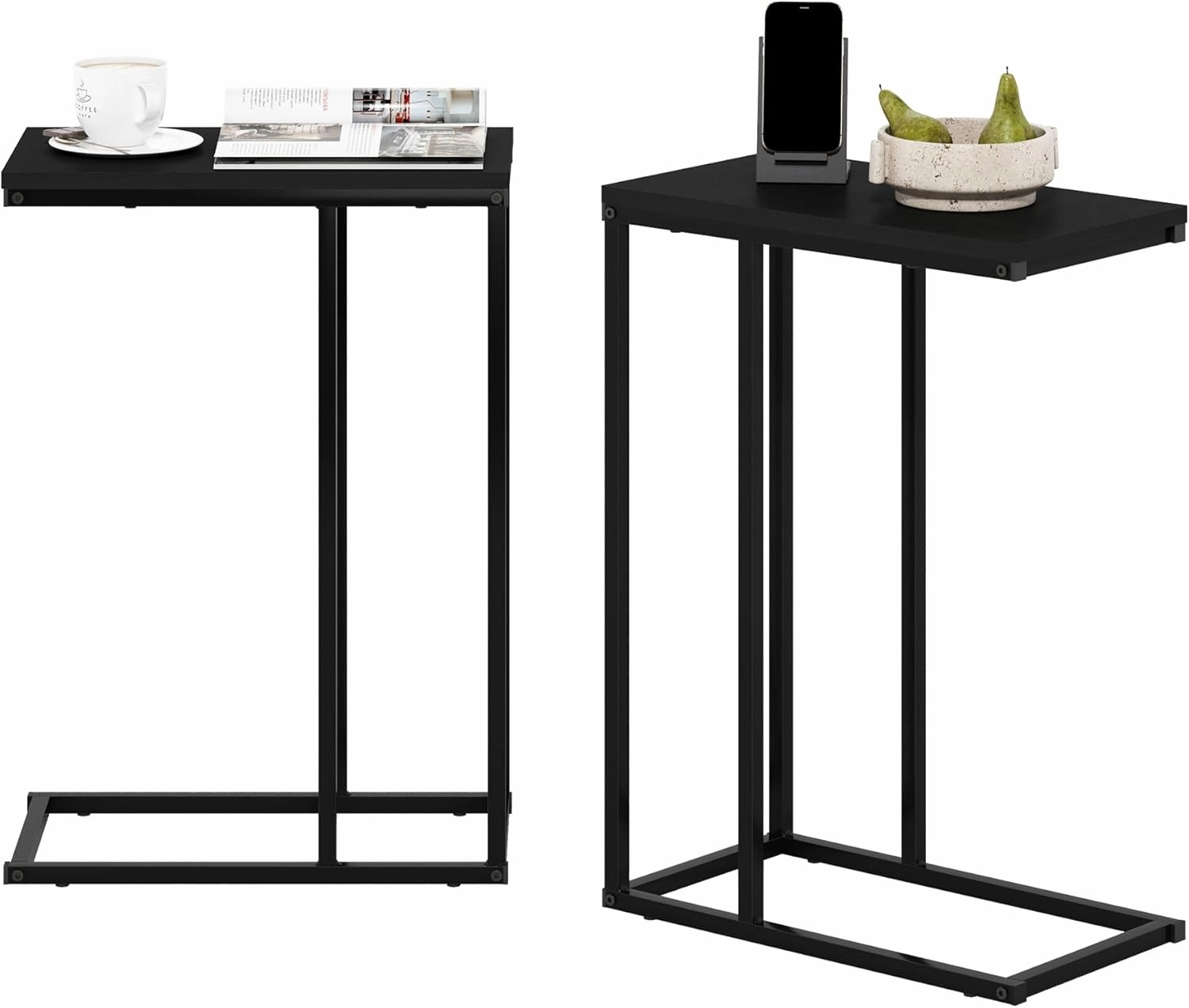 Furinno Camnus Modern Living Sofa Side Table, Americano, Set of 2