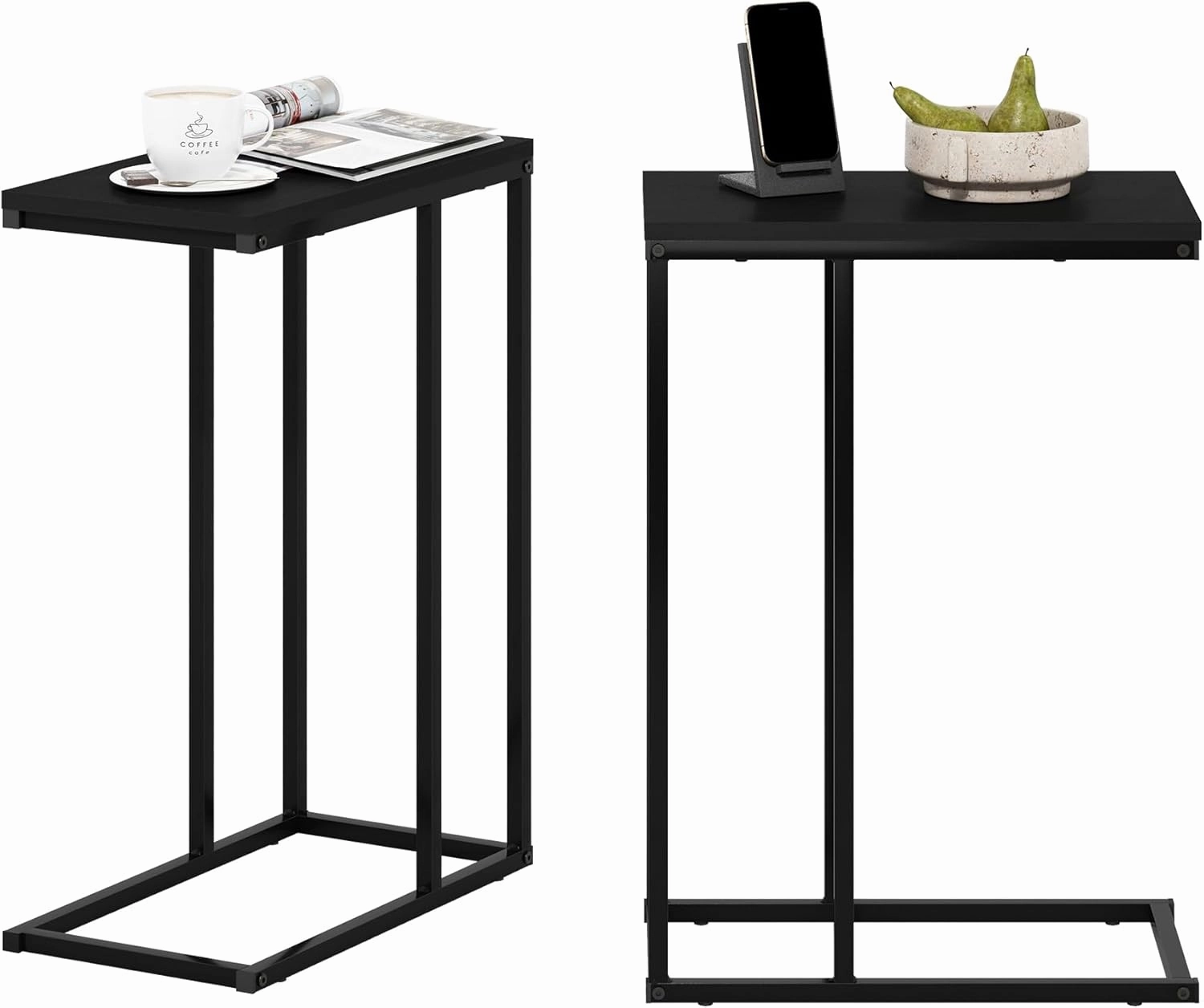Furinno Camnus Modern Living Sofa Side Table, Americano, Set of 2