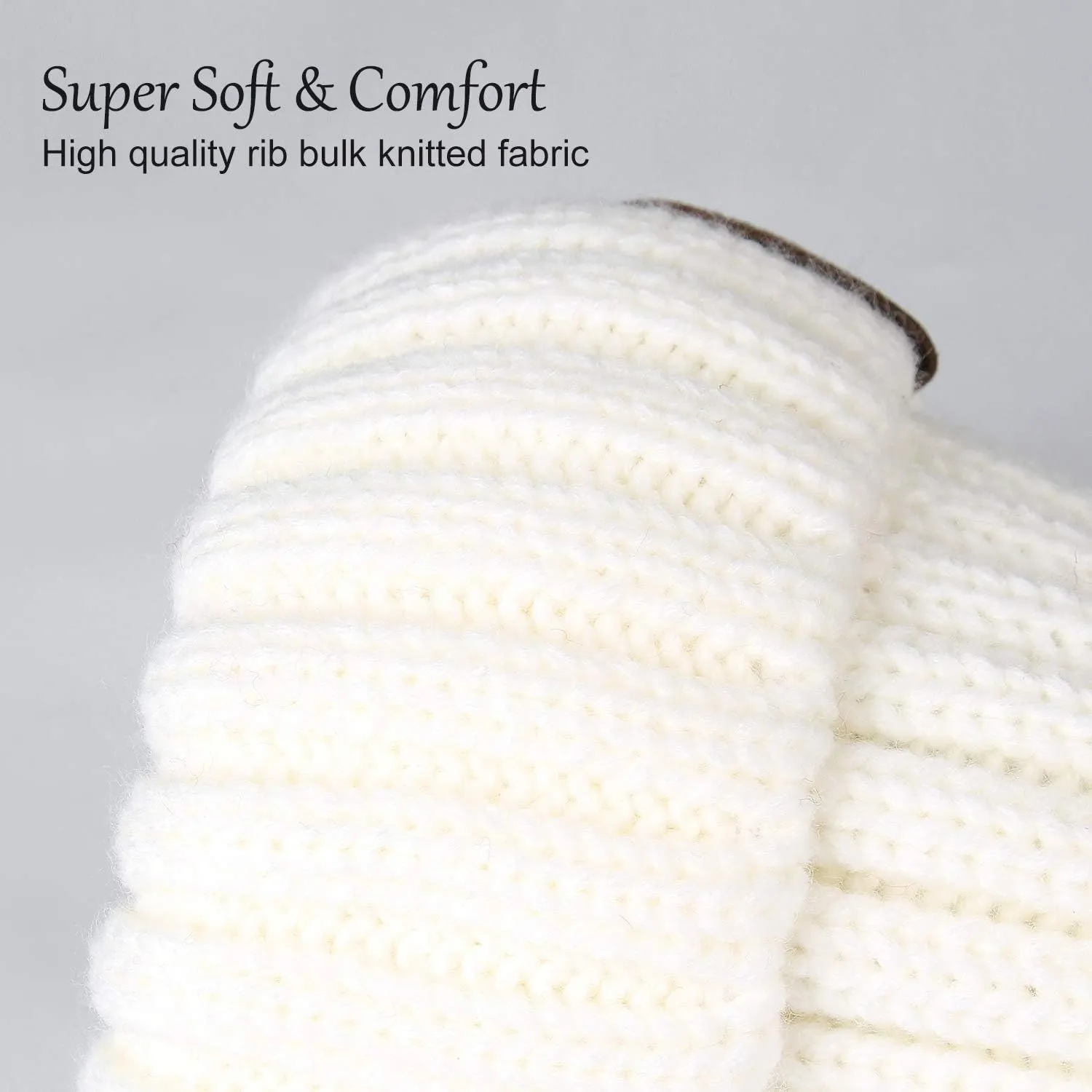 FURTALK Womens Winter Knitted Beanie Hat with Faux Fur Pom Warm Knit Skull Cap Beanie for Women