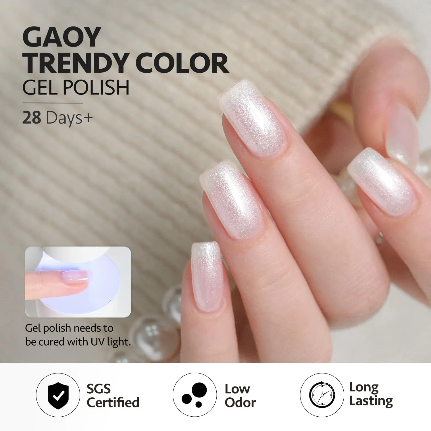 GAOY 23 Pcs Gel Nail Polish Kit, Nude Pink Glitter UV Gel Polish Set with Glossy & Matte Top Coat and Base Coat for Nail Art Home DIY