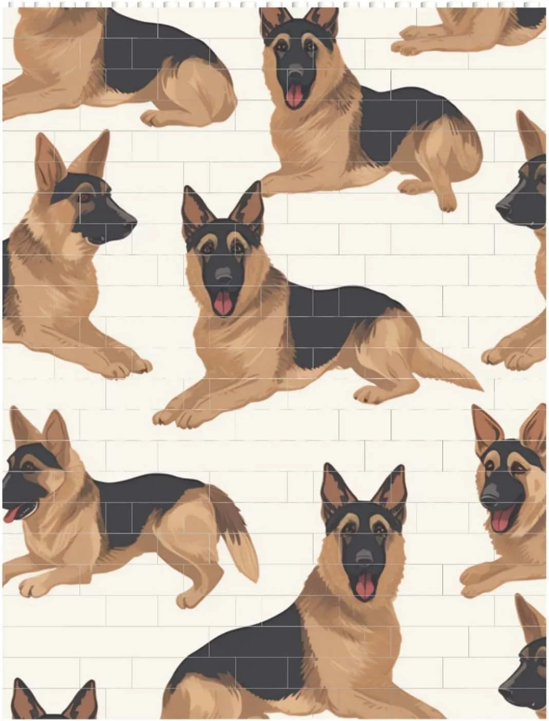 German Shepherd Building Block Puzzle Personalized Building Bricks for Adults Square Shaped Block Puzzle Building Brick Block Puzzles Valentine's Day Gifts for Home Decor Brick Puzzle