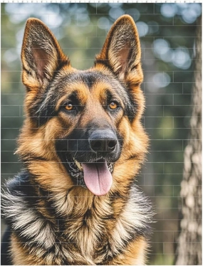 German Shepherd Building Block Puzzle Personalized Building Bricks for Adults Square Shaped Block Puzzle Building Valentine's Day Gifts for Home Decor Brick Puzzle
