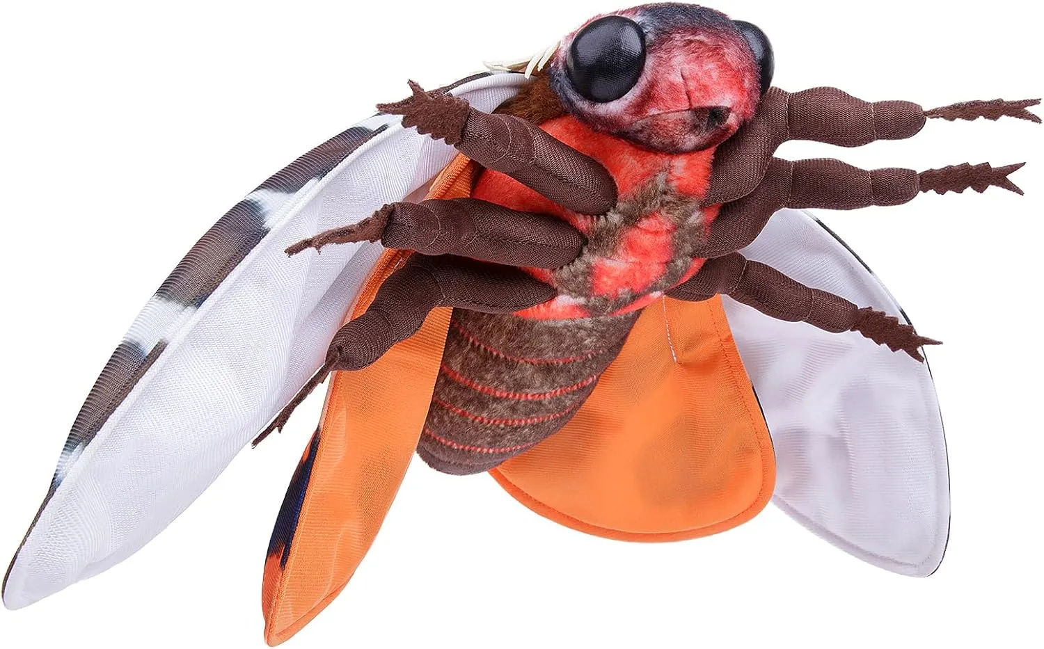 Giant Garden Tiger Moth Plush - Lifelike Stuffed Animal, 26in Realistic Soft Wings Moth Toy, Unique Kids Plush Collection