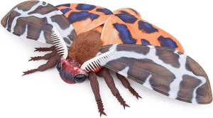 Giant Garden Tiger Moth Plush - Lifelike Stuffed Animal, 26in Realistic Soft Wings Moth Toy, Unique Kids Plush Collection
