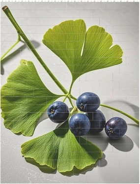 Ginkgo Leaves and Berries Building Block Puzzle Personalized Building Bricks for Adults Square Shaped Block Puzzle Building Valentine's Day Gifts for Home Decor Brick Puzzle