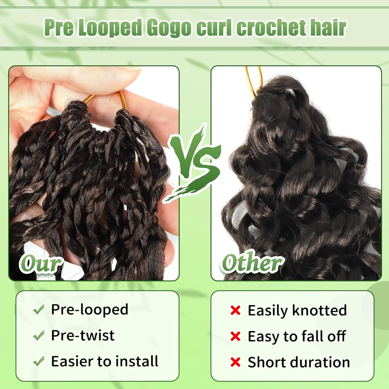 Gogo Curl Crochet Hair 8 Packs Ocean Wave Crochet Hair Pre Looped Deep Twist Goddess Box Braids Curly Water Wave Synthetic Braiding Hair For Black Women (#T30, 18 Inch (Pack of 8))