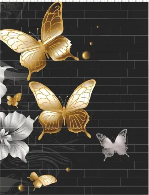 Gold White Butterflies Black Building Block Puzzle Personalized Building Bricks for Adults Block Puzzle Building DIY Brick Block Puzzles Valentine's Day Gifts for Home Decor Brick Puzzle