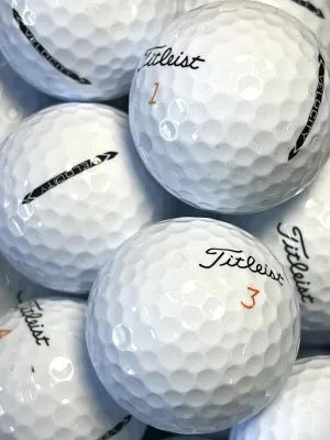 Golf Ball House…12 Velocity Golf Balls for Titleist/White/Near Mint (AAAA) / Used-Recycled w/Mesh Bag
