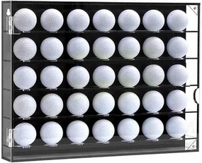 Golf Balls Display Case Clear Acrylic Box Storage Rack Stand Cabinet Holder Proof UV Collector Memorabilia Gift