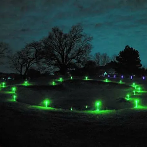 GP GLOWPRODUCTS.COM Light Up LED Marker Ground Stakes (Set of 12) - LED Light Stick Markers