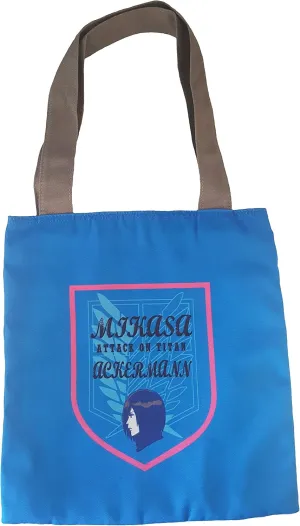 Great Eastern Entertainment Attack On Titan- Blue Mikasa Tote Bag