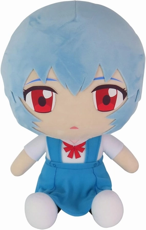 Great Eastern Entertainment Evangelion New Movie - Rei Ayanami Uniform Sitting Plush 12" H