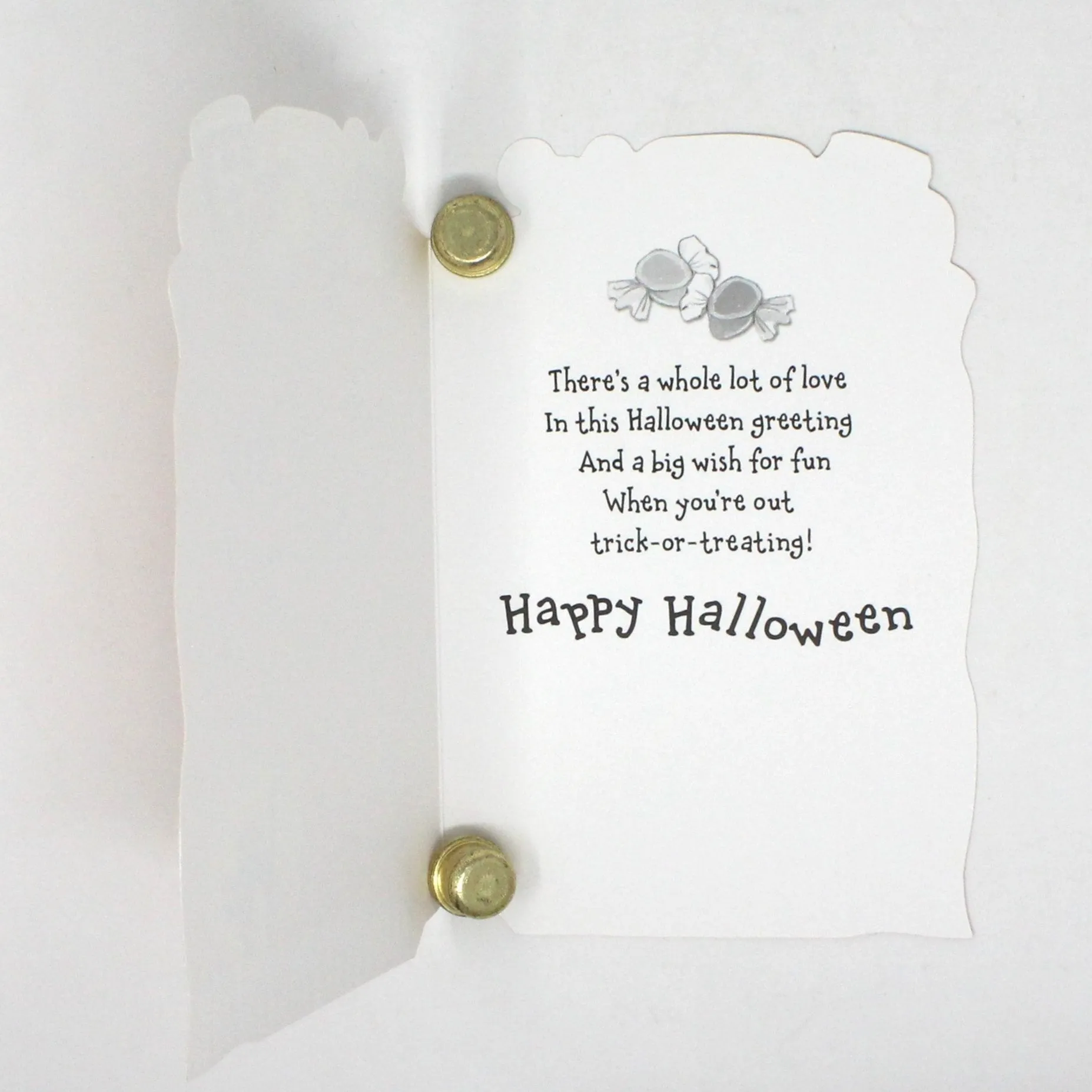 Greeting Card / Halloween Card, Just for You, Mouse in Trick or Treat Bag, Carlton Cards