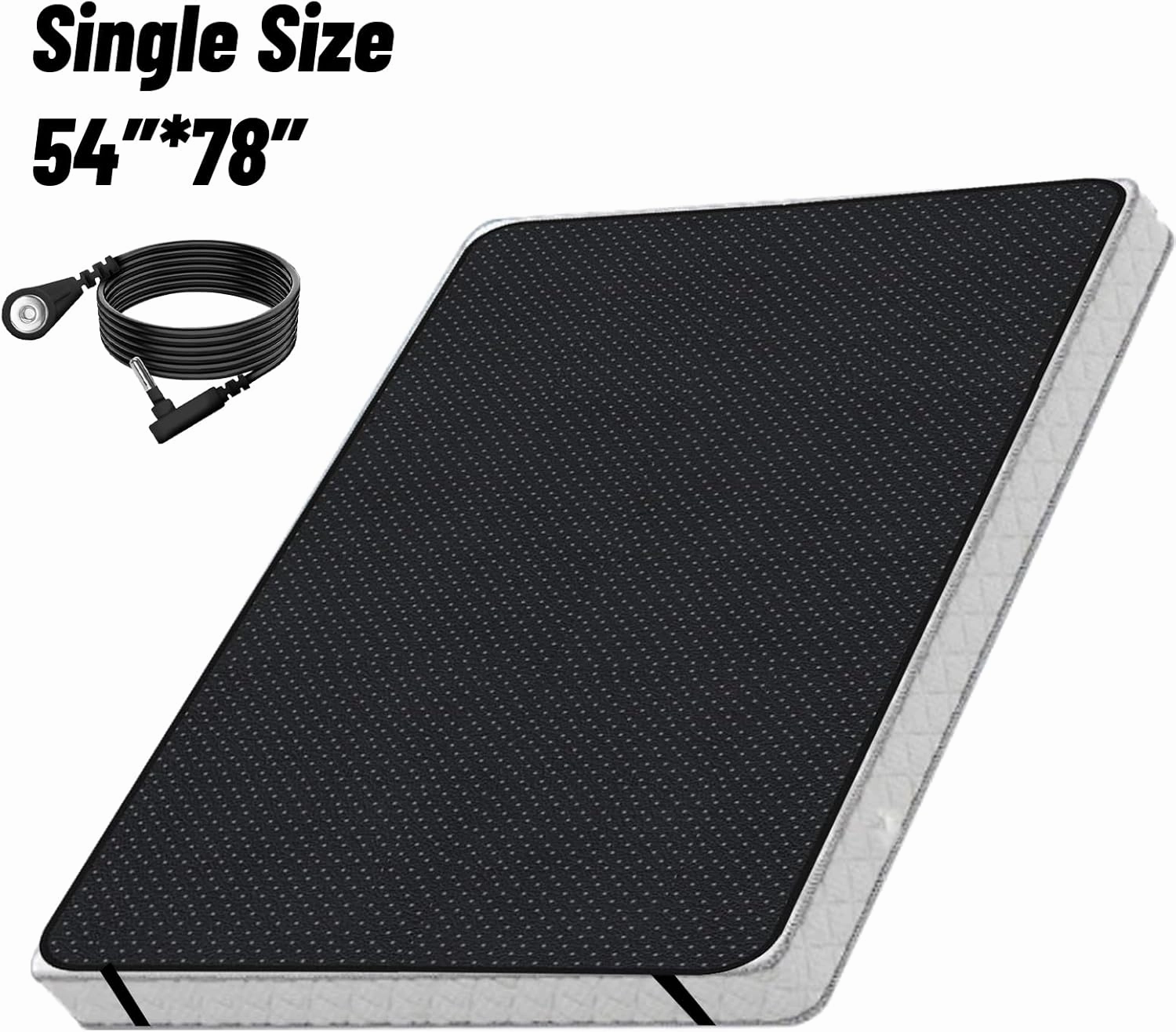 Grounding Mat for Bed, Breathable Grounding Pad Earth Mat for Bettet Sleep, Energy, Pain Relief, Inflammation, Feet and Back Pain (54" x 78")