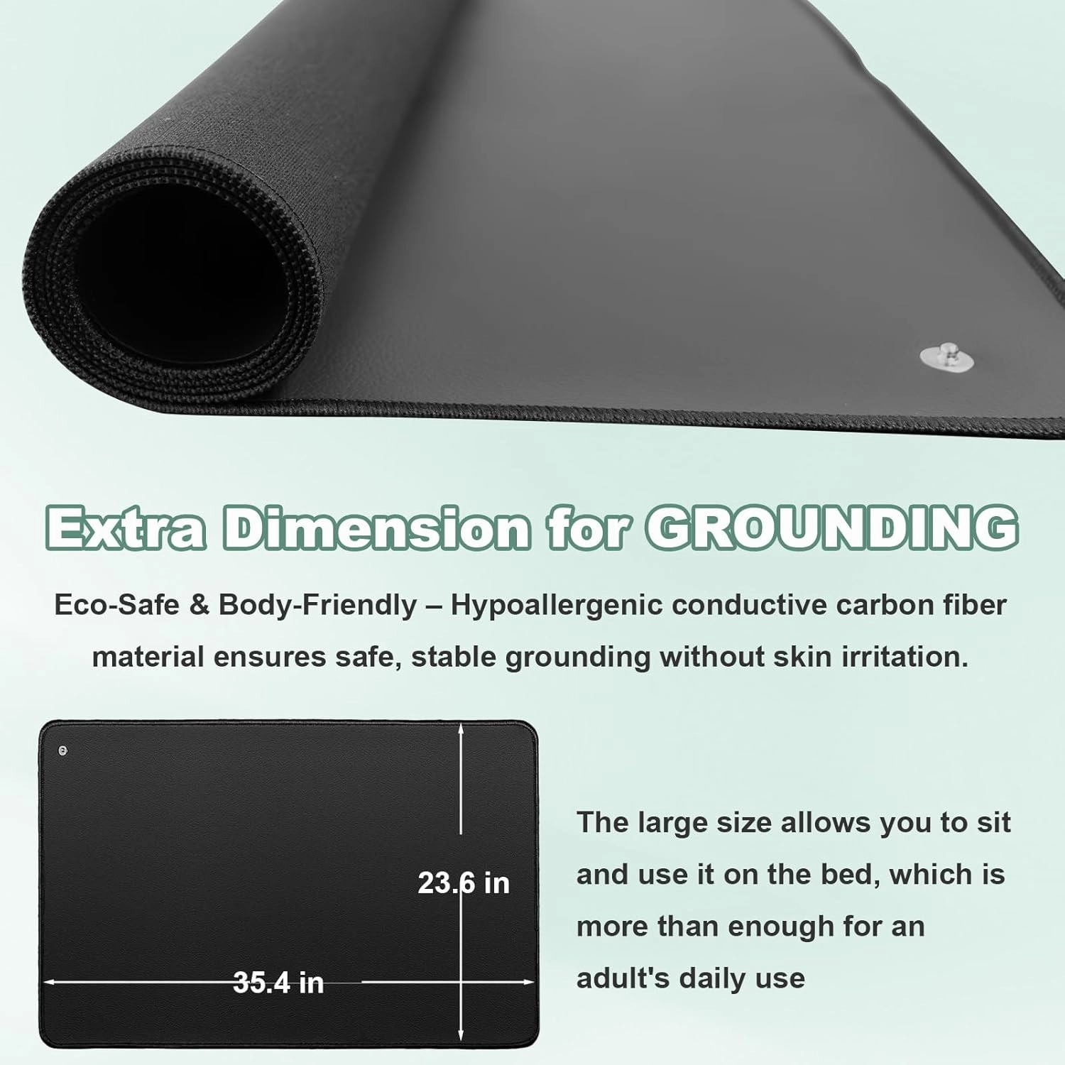Grounding Mat Kit 35.4 x 23.6 Inches, Grounding Mat for Sleep, Energy, Pain Relief, Inflammation, Balance, Wellness.
