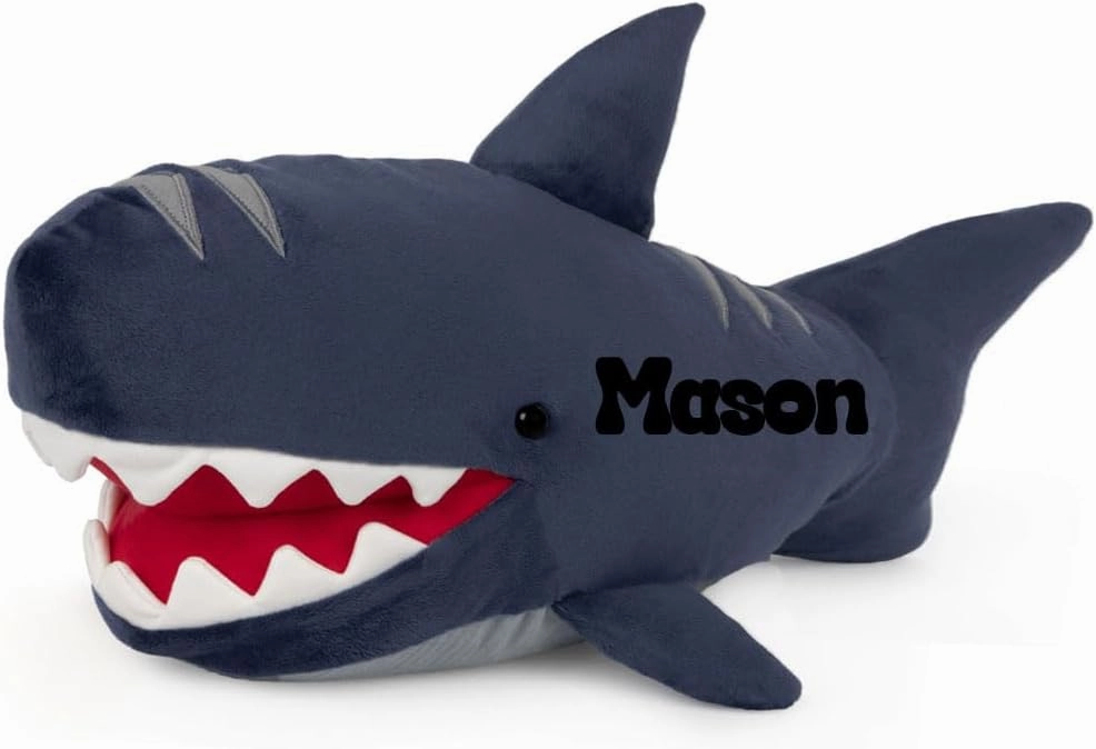 GUND Maxwell Shark Stuffed Animal Large Plush Soft Toy with Custom Name - 17.5 Inch