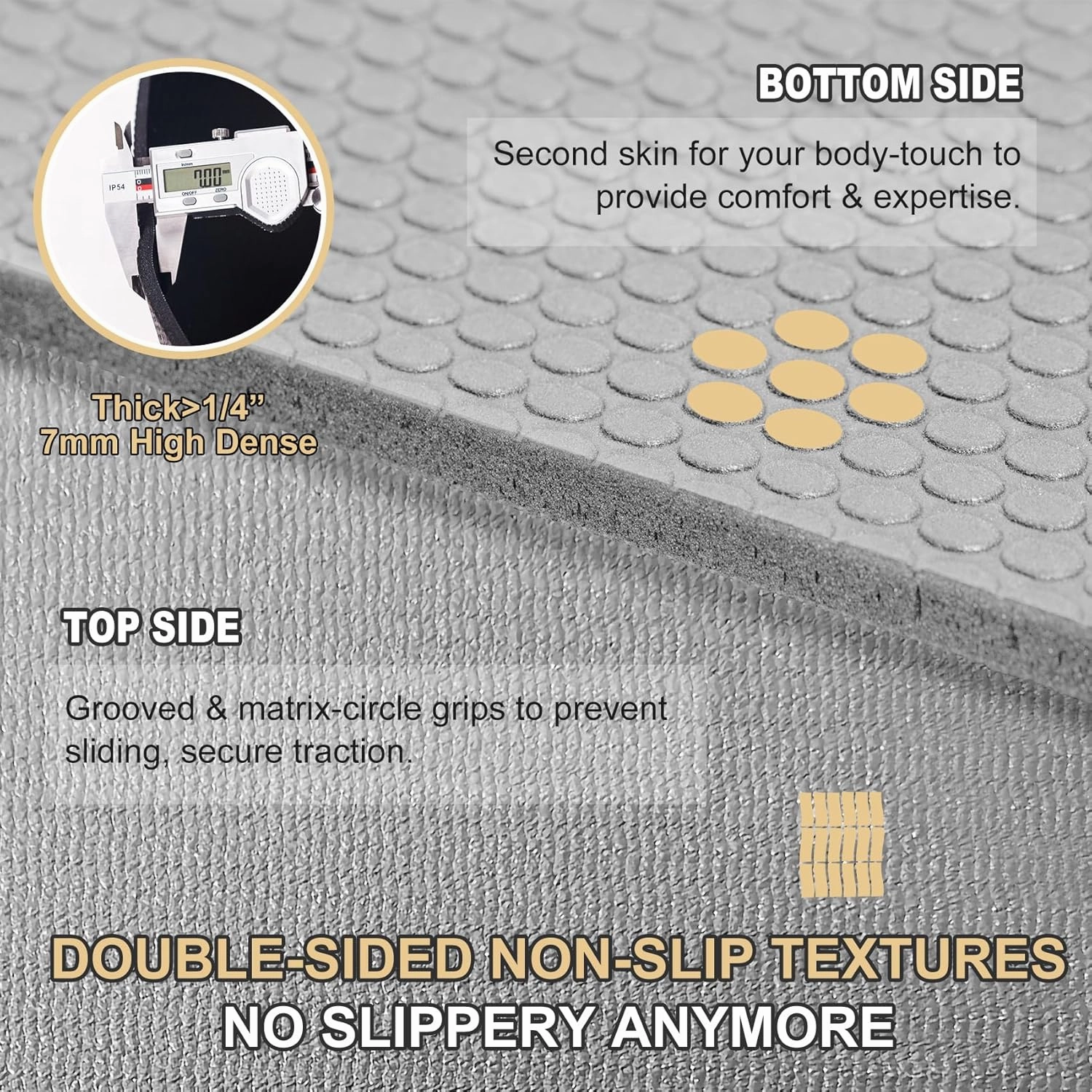 GXMMAT Extra Large Exercise Mat 16'x6'/12'x6'/10'x6'/8'x6'(7mm), Extra Wide Workout Mats for Home Gym Flooring, Non-Slip Thick Durable Cardio Mat for MMA,Plyo,Jump Rope,Weights,Fitness,Shoe-Friendly