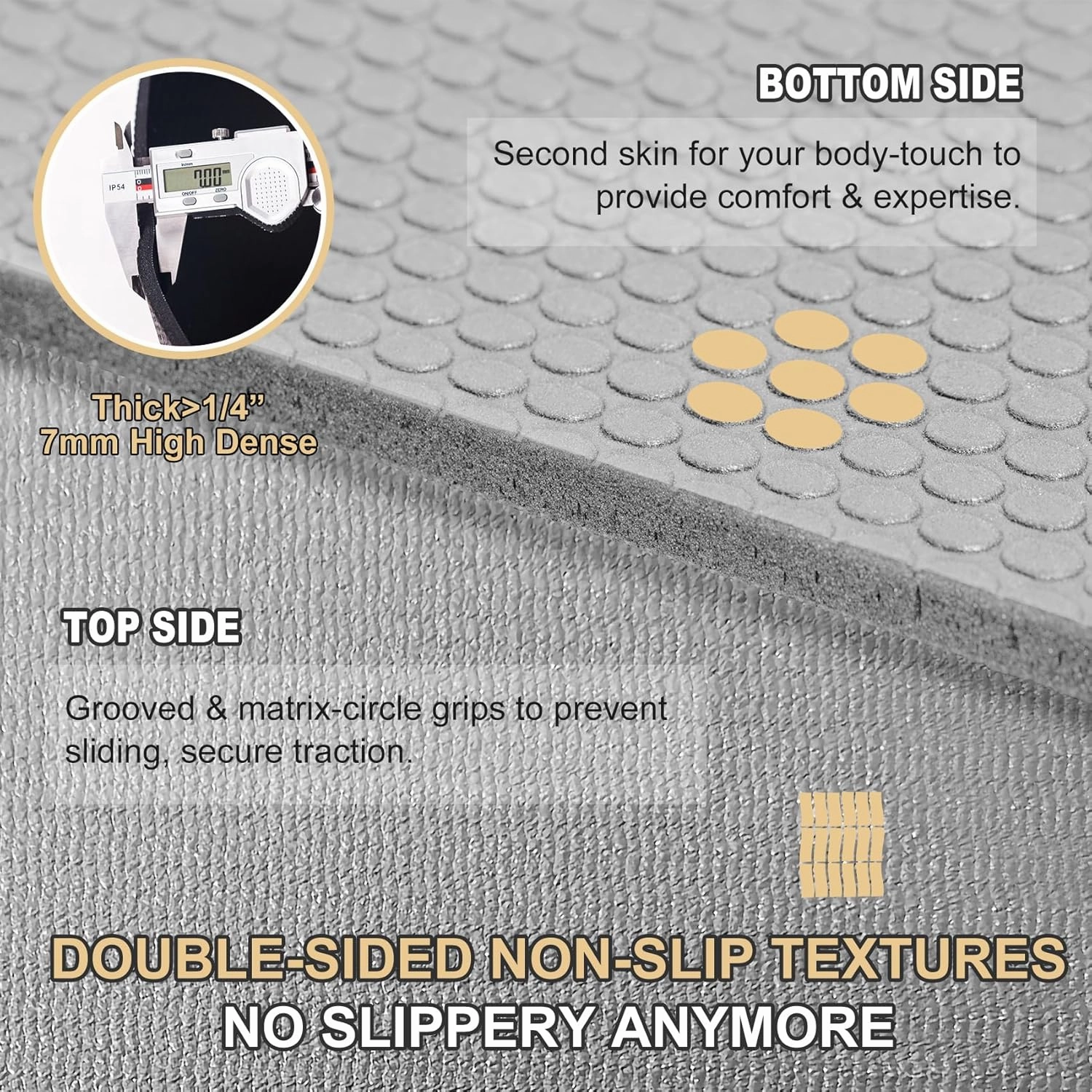 GXMMAT Extra Large Exercise Mat 16'x6'/12'x6'/10'x6'/8'x6'(7mm), Extra Wide Workout Mats for Home Gym Flooring, Non-Slip Thick Durable Cardio Mat for MMA,Plyo,Jump Rope,Weights,Fitness,Shoe-Friendly