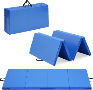Gymnastics Mat, 3'x6'/4'x8' Thick Folding Kids' Gymnastic Tumbling Mat with Carrying Handles for Home Gym Exercise & Play