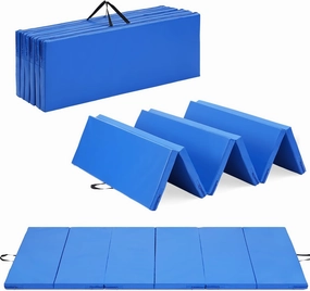 Gymnastics Mat, 3'x6'/4'x8' Thick Folding Kids' Gymnastic Tumbling Mat with Carrying Handles for Home Gym Exercise & Play