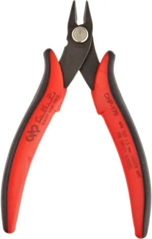 Hakko Micro Soft Wire Cutter, 1.5mm Stand-off, Flush Cut, 2.5mm Hardened Carbon Steel Construction, 21-Degree Angled Jaw, 8mm Jaw Length, 16 Gauge Maximum Cutting Capacity (3-Pack)