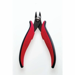 Hakko CHP TR-58-R Medium Soft and Ferrous Wire Cutter, Flush Cut, 3.0mm Hardened Carbon Steel Construction, HRC 58, 21-Degree Angled Jaw, 8mm Jaw Length, 12 Gauge Maximum Cutting Capacity