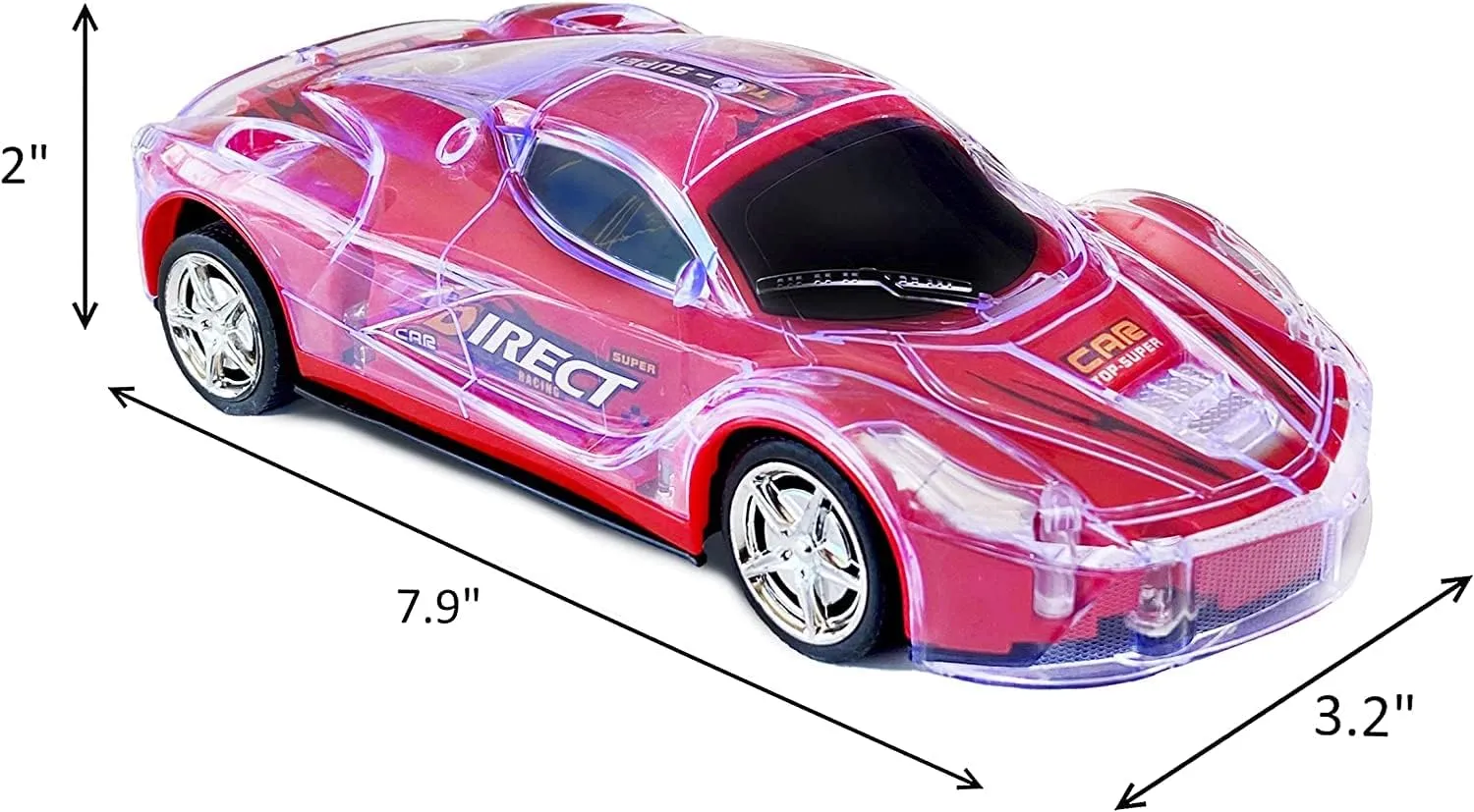 Haktoys 2-Pack Remote Control Sports Cars: Set of Two Radio Control Racing Toy Vehicles with LED Flashing Lights - Perfect for Two Players
