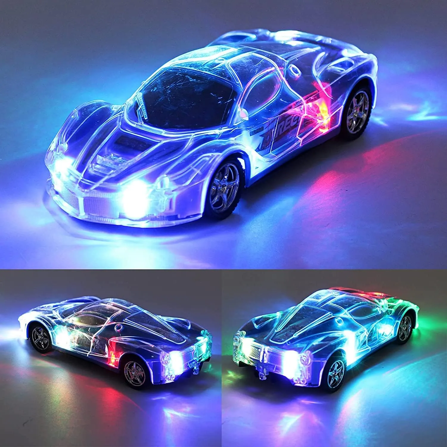 Haktoys 2-Pack Remote Control Sports Cars: Set of Two Radio Control Racing Toy Vehicles with LED Flashing Lights - Perfect for Two Players