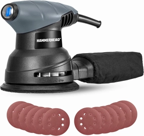 Hammerhead 2.0-Amp 5-Inch Random Orbit Sander with 12pcs Sanding Paper – HAOS020