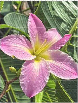 Hawaii Tropical Flower Building Block Puzzle Personalized Building Bricks for Adults Square Shaped Block Puzzle Building Valentine's Day Gifts for Home Decor Brick Puzzle