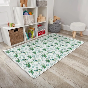 HawSkgFub Baby Toddler Boy Girl Under The Sea Turtle Playroom Area Rug, Ocean Animal Turtley Adorable Non Slip Nursery Play Mat Carpet, Kids Bedroom Living Room Classroom Decor