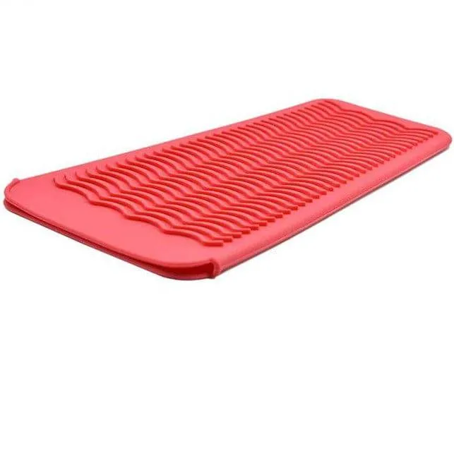 Heat Resistant Curling Iron Mat - Keeps Counters Safe, Cool Storage Sleeve Up to 482°F