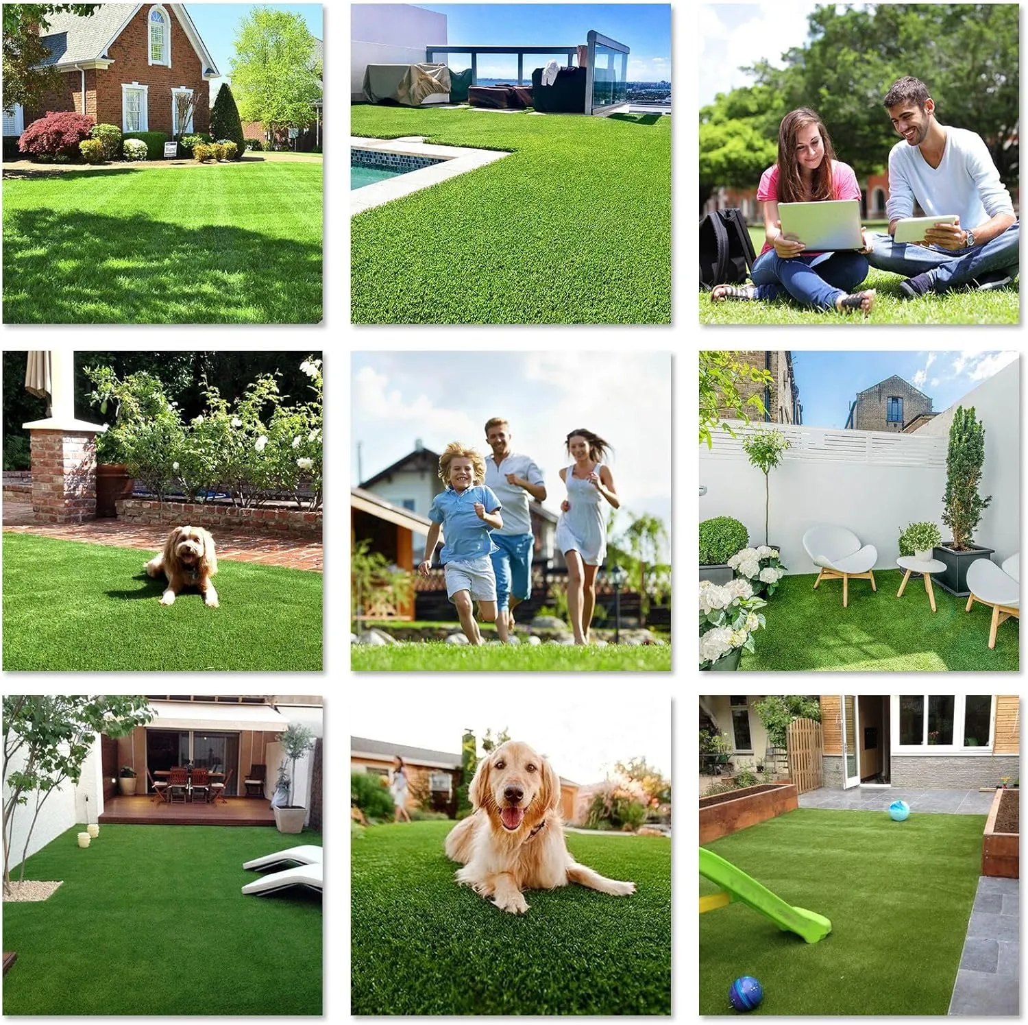HEBE Artificial Turf Rug,2'x6', Grass Mat with Drainage Hole, Reusable Grass Turf Mat Pee Pad for Dog Potty Training Indoor Outdoor Use
