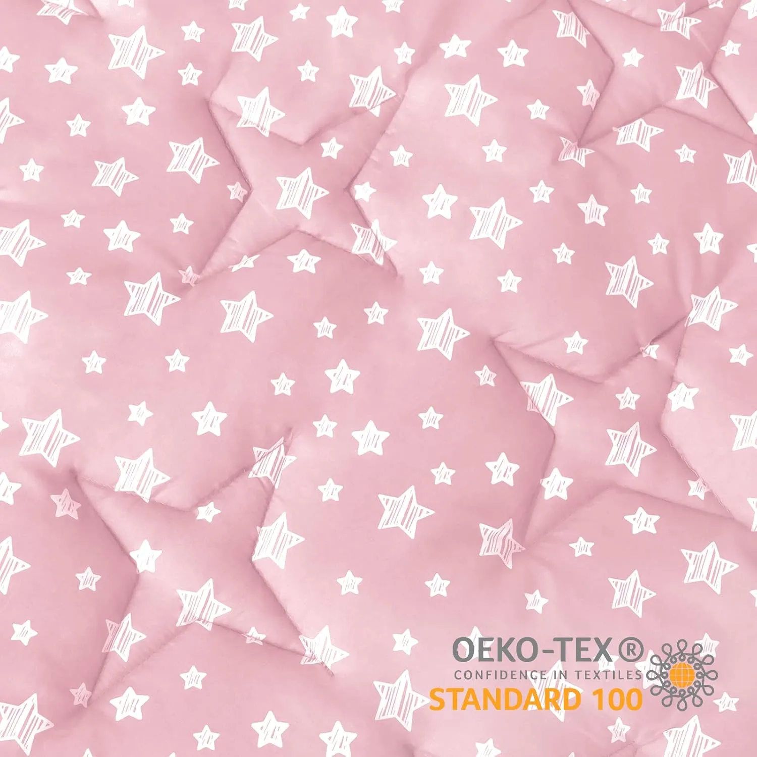 Hexagon Playpen Mat Fits POP 'N GO Baby Playpen, 59 Inch Hexagon Playpen Mattress Pad, Non Slip and Cushion Play Mat Pink with Star Print