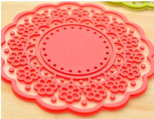 High quality Translucent openwork lace coasters Nice Insulation coasters cute Cup mat 10pcs/lot
