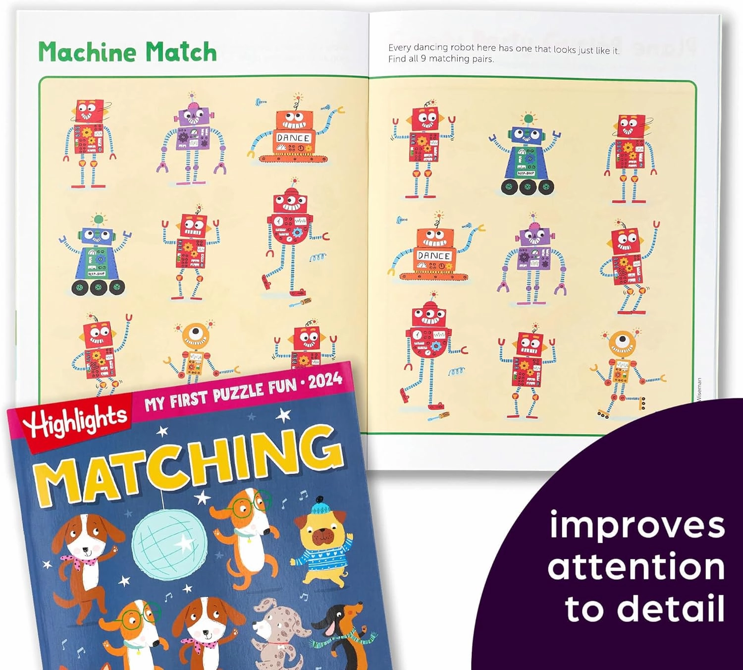 Highlights My First Puzzle Fun 2024 Puzzle Books for Kids Ages 3-6, 4-Book Set of Matching, Mazes, Spot-The-Differences, and More Travel-Friendly Screen Free Brain-Boosting Activities