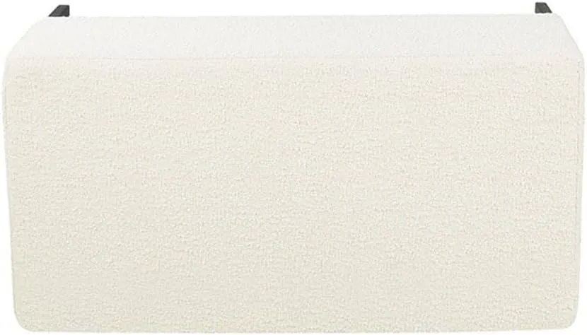 HomePop Upholstered Storage Bench with Metal Leg Home Décor|Bench with Storage for Living Room & Entryway - Cream Boucle