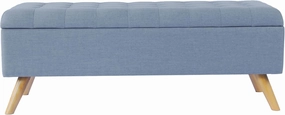 HomePop Modern Storage Bench, Blue Large