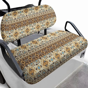 Horeset Golf Cart Front Seat Covers for Hot Weather, No Stapler Needed, Golf Cart Seat Covers Set Fit All Golf Cart Brand