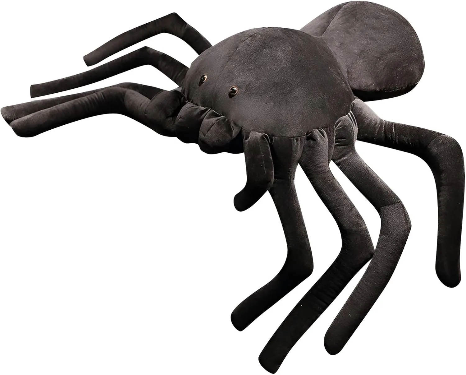 HOUPU Spider Stuffed Animal - Soft Fur Huggable Black Spider, Adorable Playtime Plush Toy, Cute Desert Animals Cuddle Gift, Super Soft Plush Doll Animal Toy for Kids & Adults (Large:19.6in x 31.5in)