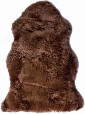 HUAHOO Premium Genuine Sheepskin Rug Brown Real Australia Sheepskin Natural Luxury Fluffy Lambskin Fur Area Rug Seat Covers for Kids Bedroom Sofa Chair Cover Pets Dogs Mat Double Pelt/2' x 3' Brown