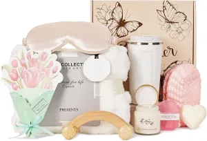 HuLiPaLi Get Well Gifts for Women Feel Better Gifts Baskets for Women After Surgery Cancer Care Gifts for Friend Sick Chemo Care Package Encouraging Pamper Comfort Wellness Box For Her