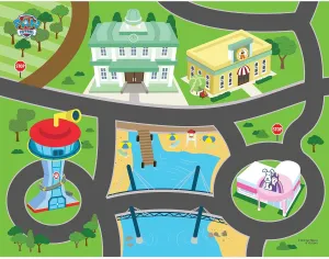 Imaginmat: Deluxe - Paw Patrol - Floor Playmat & Toy Car, 30.5 x 20.5, Character Vehicle & Road Accessories, Durable EVA Foam Mat, Licensed, Kids 3 
