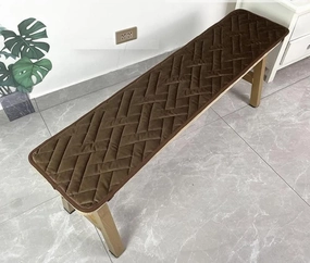 Indoor/Outdoor Bench Cushion Cotton Garden Furniture Loveseat Cushion,Soft Patio Outdoor Corduroy Chair Pad with Ties,Patio Cushion Covers Replacement,Garden and Deck Seating Pad