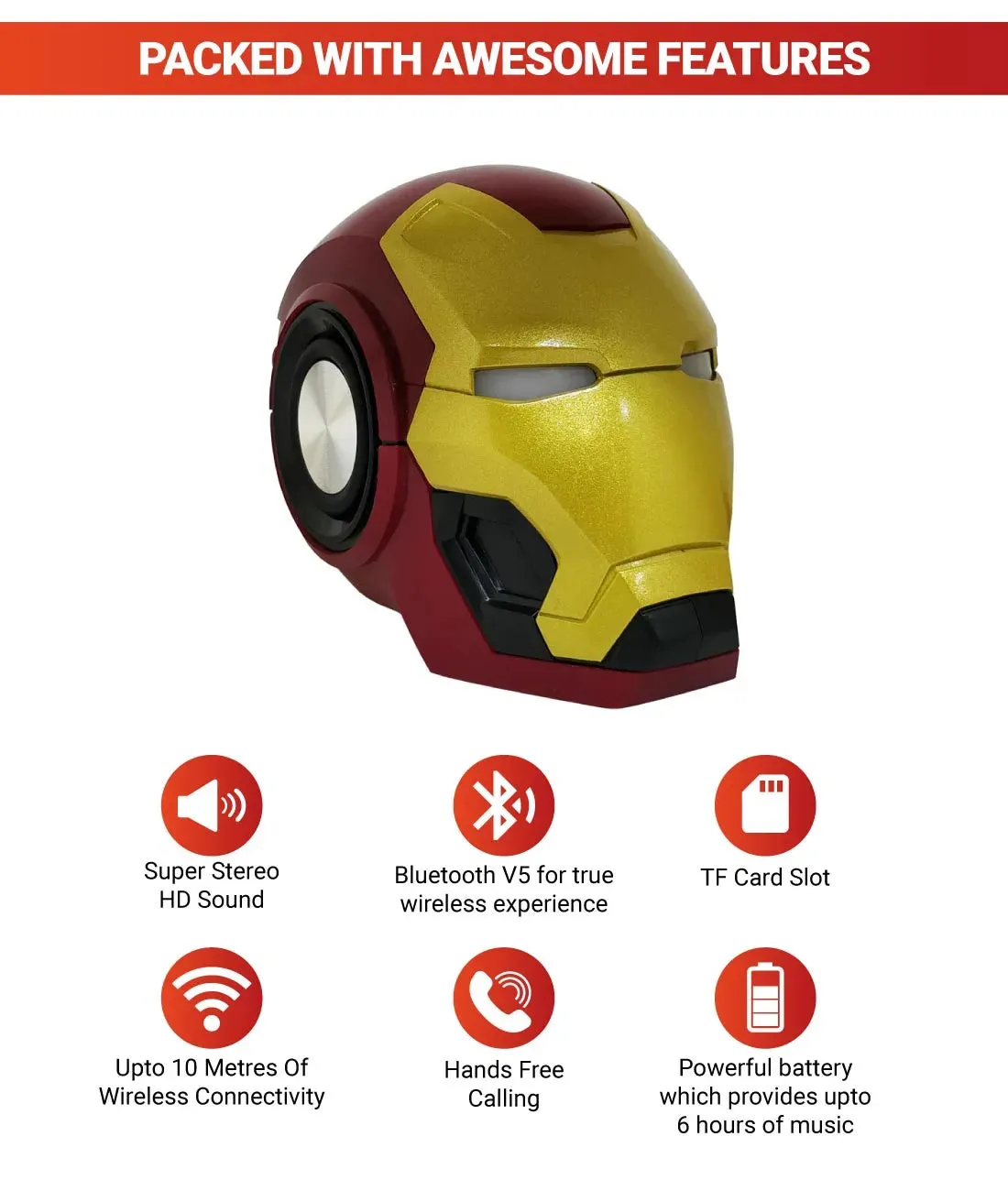 Ironman Speaker - Bluetooth | AUX | TF CARD